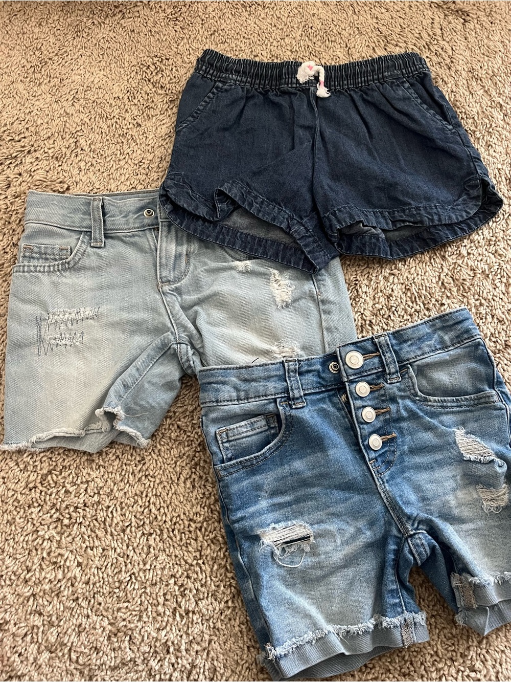 Kids Denim Shorts Trio - Blue Mix